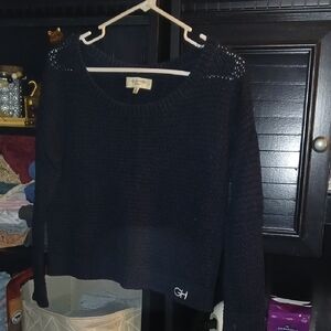 Gilly Hicks Midnight Black Scoop Neck Sweater